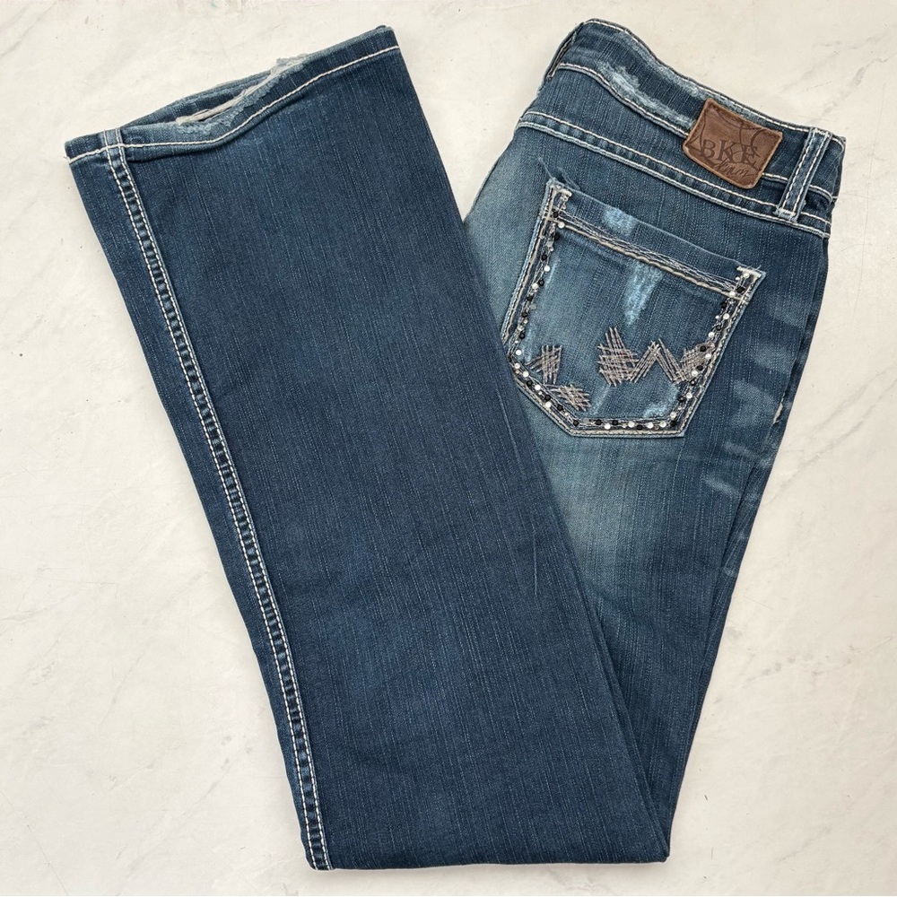 BKE Stella Boot Size 29 Dark Wash Bootcut Jeans Western Country Cowgirl Barn - Picture 7 of 8